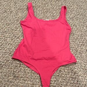 Women’s Pink Scoop Neck Bodysuit - Classic Tank Style